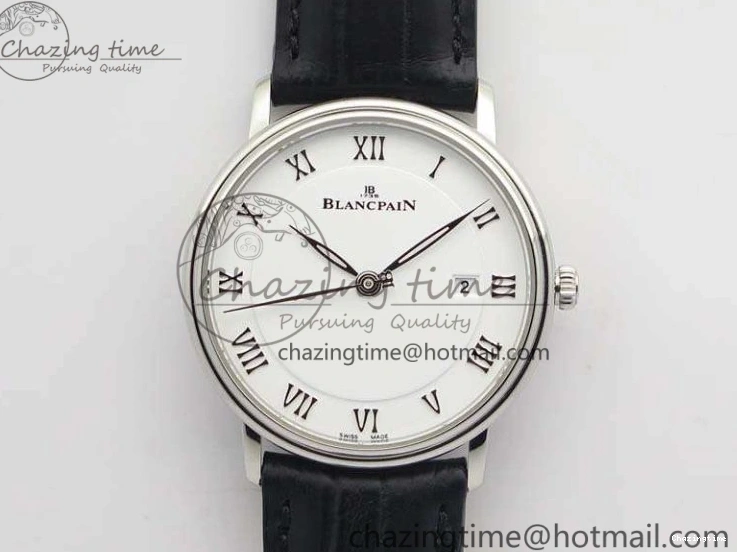 0309 Villeret 6651 RG ZF 1:1 Best Edition White Dial On Brown Leather Strap A Unique 8097